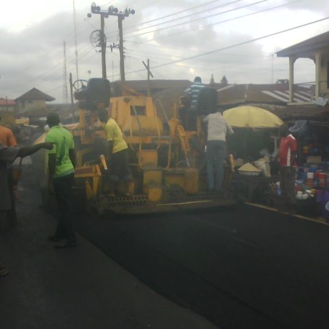 ASPHALT LAYING OF OWODE ROAD OYO STATE