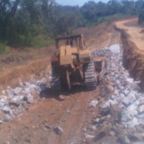 Placement of filter bed Construction of Ikare – Ugbe – Ise Akoko,Ondo State